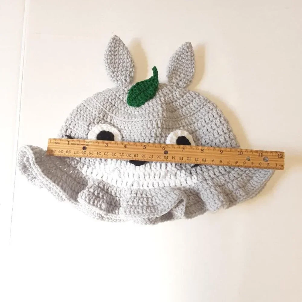 Handmade Totoro Crochet Bucket Hat New - Picture 8 of 9